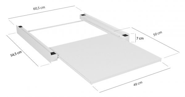 WDS01 Piano supporto per lavatrice asciugatrice alluminio con cassetto WDS01 Piano supporto per lavatrice asciugatrice alluminio con cassetto