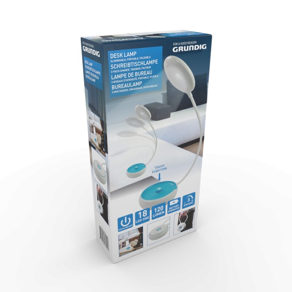 Lampada da tavolo multifuzione a 18 led Grundig