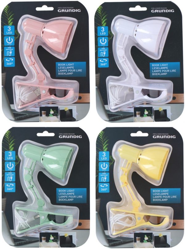 Lampada da lettura USB a 3 led Grundig