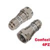 Connettori terminali antenna di linea tipo F confezione 4 pezzi