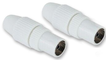 Adattatore 1 spina + 1 presa IEC 9,5 75 OHM