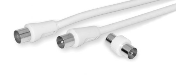 Cavo prolunga antenna spina presa per TV con adattatore spina 10 MT