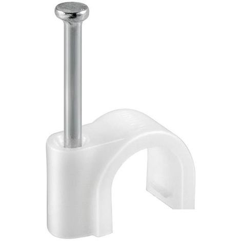 Graffette con chiodini ferma cavo antenna coassiale 5 mm 50PZ