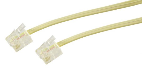 20/20 Cavo telefonico lineare con 2 spine modulari 6p4c - 2 mt