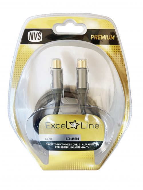 Cavo antenna di alta qualità spina / spina Gold IEC 9,5 mm L. 1,5 MT
