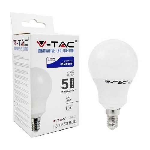 Lampadina led goccia 9w 60w calda 3000k e14 VT-269 V-TAC