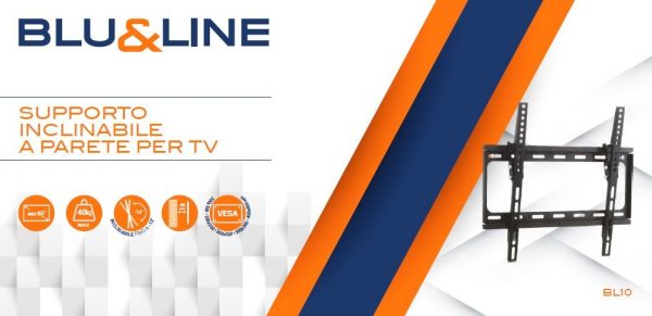 BL10 Supporto Staffa inclinabile a parete per TV Blu&Line BL10 fino a 65 pollici