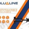 BL13 Supporto Staffa doppio braccio a parete per TV Blu&Line BL13 fino a 32 pollici