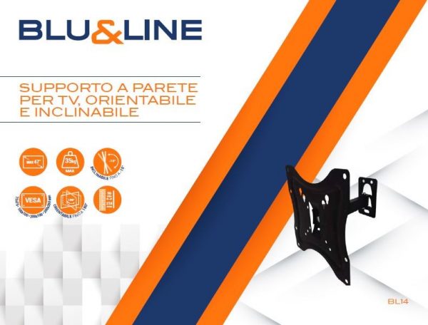 BL14 Supporto Staffa a parete per TV Blu&Line BL14 fino a 47 pollici