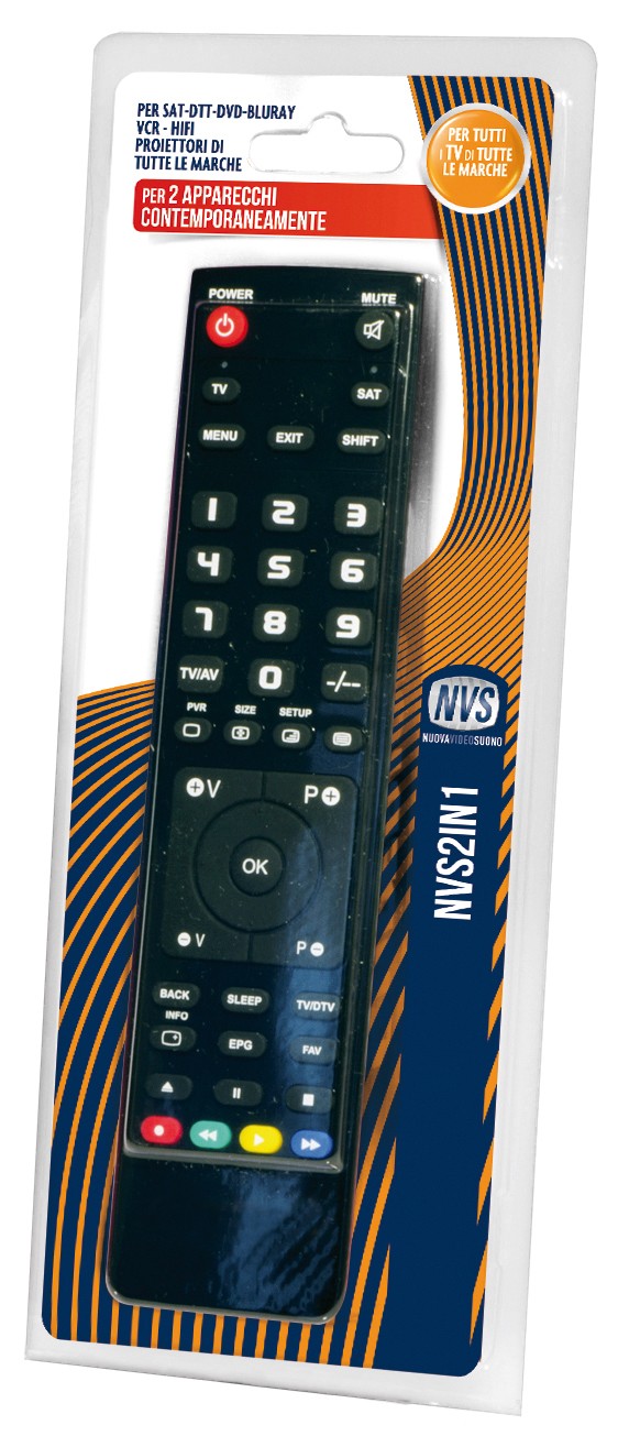 NVS2IN1 Telecomando universale per TV SAT HIFI Superior programmabile USB