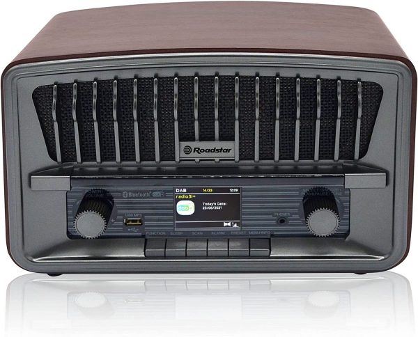HRA270D+BT Radio da tavolo FM/DAB+ con BT, sveglia e USB player Roadstar HRA-270D+BT