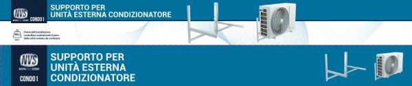 COND01 Coppia staffe supporti per unità esterne condizionatori