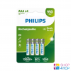 63449 4x Batterie ricaricabili tipo AAA 950 mAh Philips
