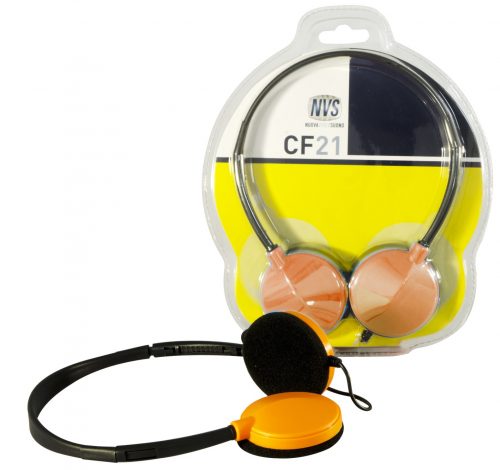 CF21O Cuffia stereo ad archetto con padiglioni ruotanti arancione