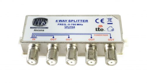 Splitter separatore di segnale TV DVB 4 uscite