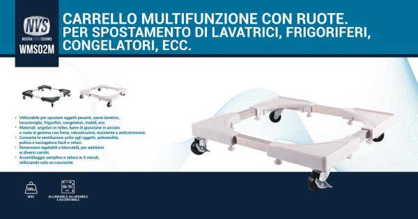 WMS02M Carrello multifunzione con ruote
