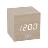 CLOCKSQWD Sveglia 3 allarmi cubo legno