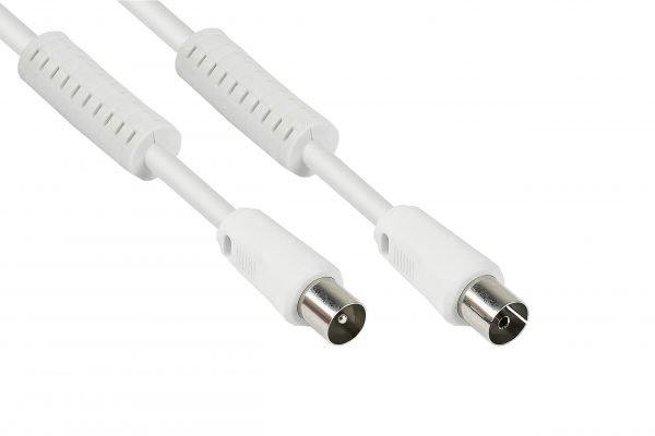 9/31W Cavo di antenna 1 spina + 1 presa iec 9,5 con filtri - 2mt